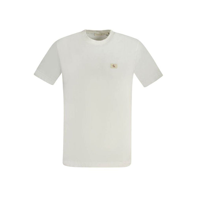 Calvin Klein White Cotton Men T-Shirt - Hilstor