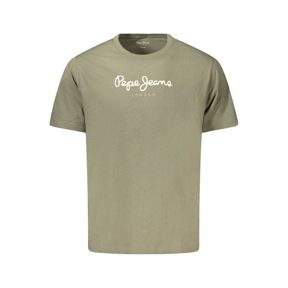 Pepe Jeans Green Cotton Men T-Shirt - Hilstor