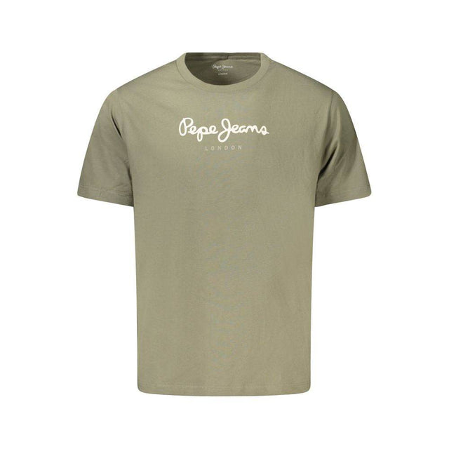 Pepe Jeans Green Cotton Men T-Shirt - Hilstor