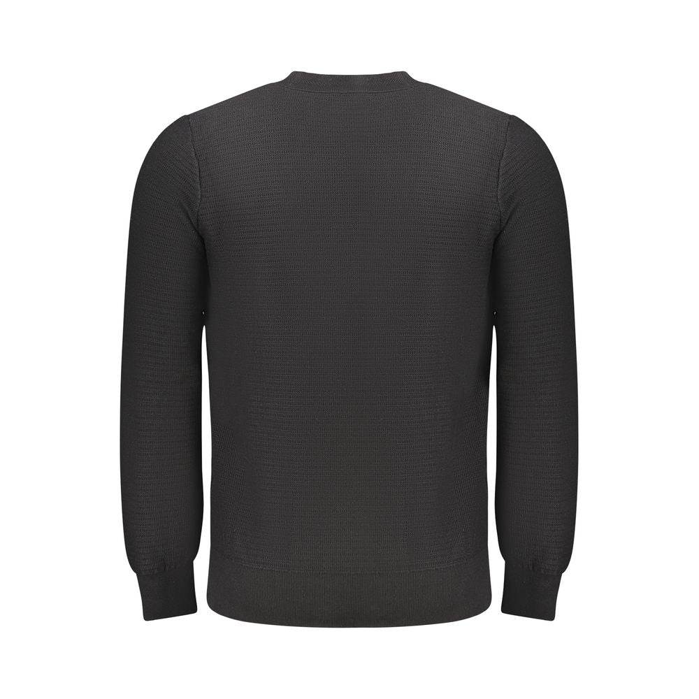 Hugo Boss Black Cotton Men Sweater - Hilstor