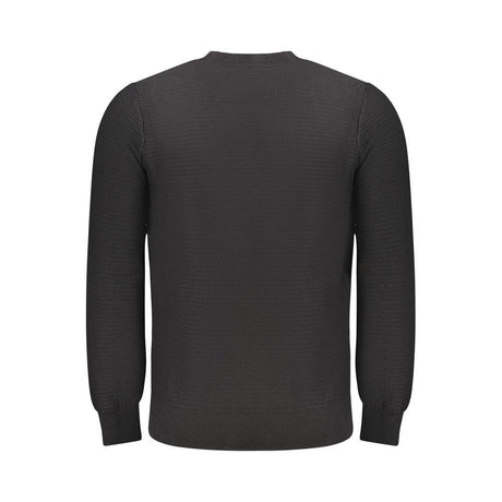 Hugo Boss Black Cotton Men Sweater - Hilstor