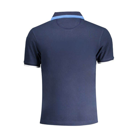 La Martina Blue Cotton Polo Shirt - Hilstor