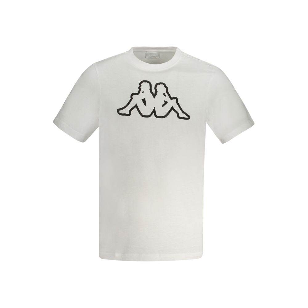 Kappa White Cotton Men T-Shirt - Hilstor