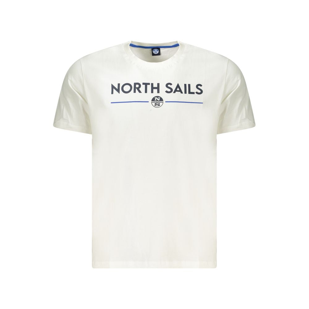 North Sails Hvid T-shirt til mænd i bomuld