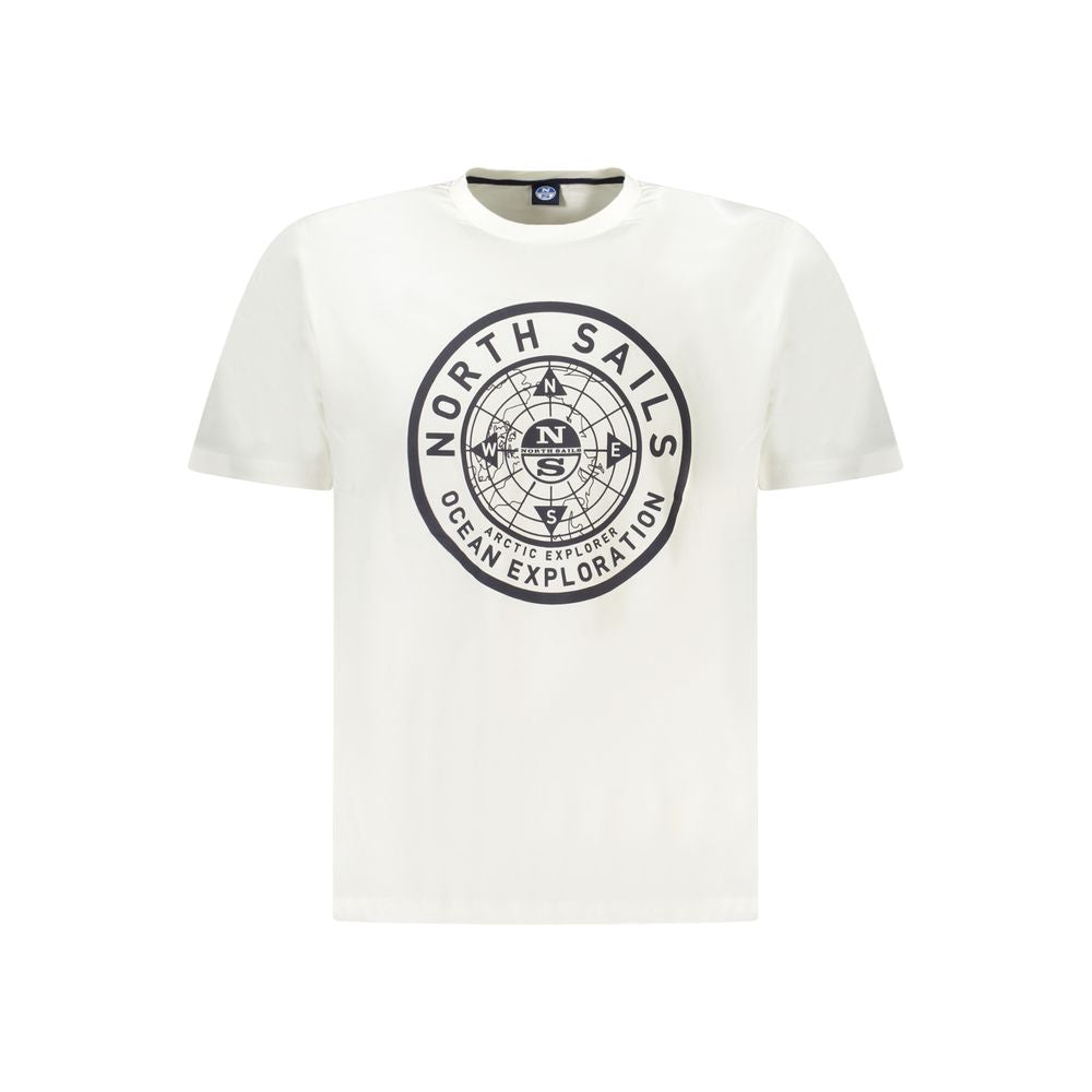 North Sails Hvid T-shirt til mænd i bomuld