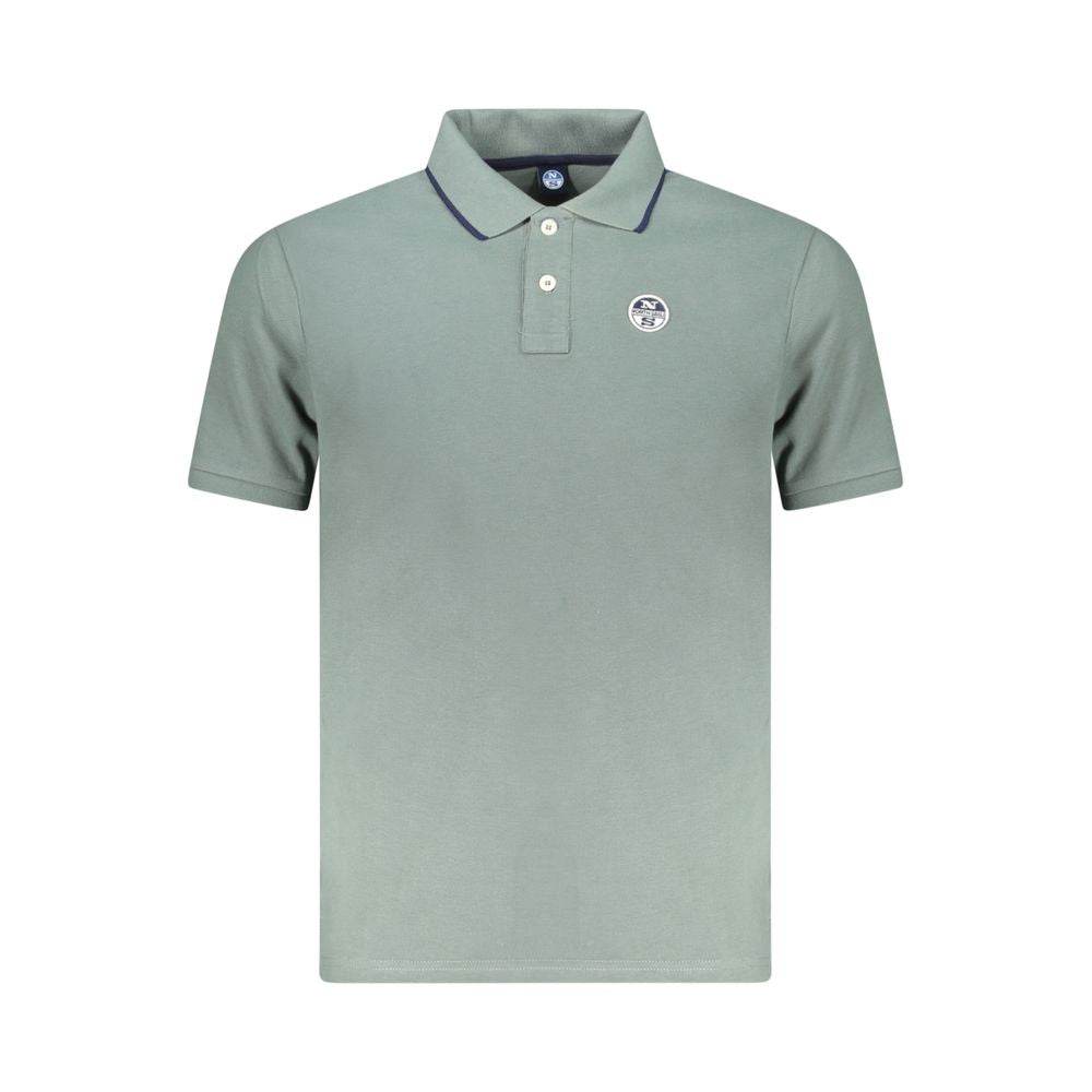 North Sails Green Cotton Men Polo Shirt - Hilstor