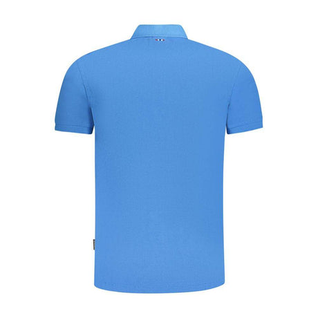 Napapijri Blue Cotton Men Polo Shirt - Hilstor