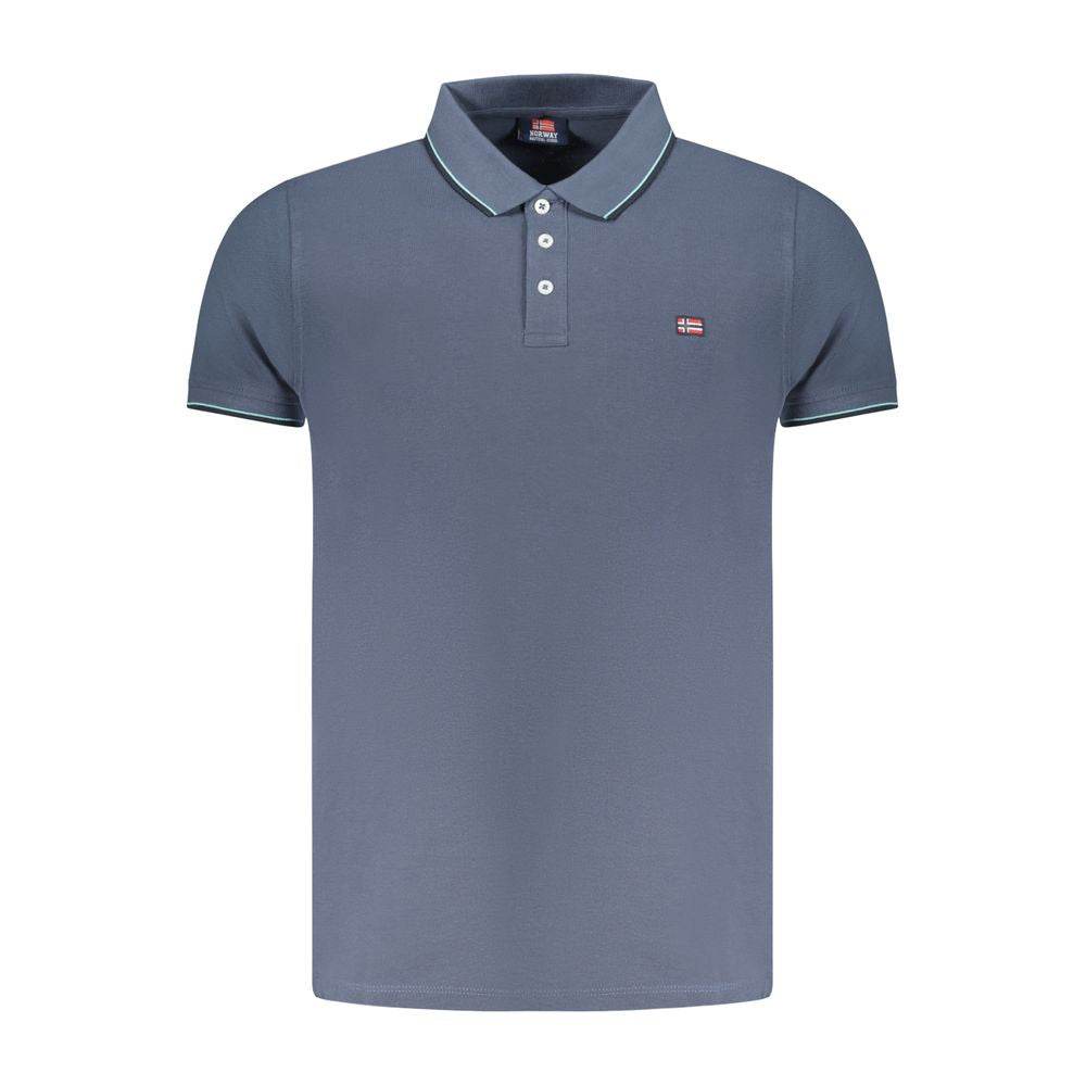 Norway 1963 Blue Cotton Polo Shirt - Hilstor