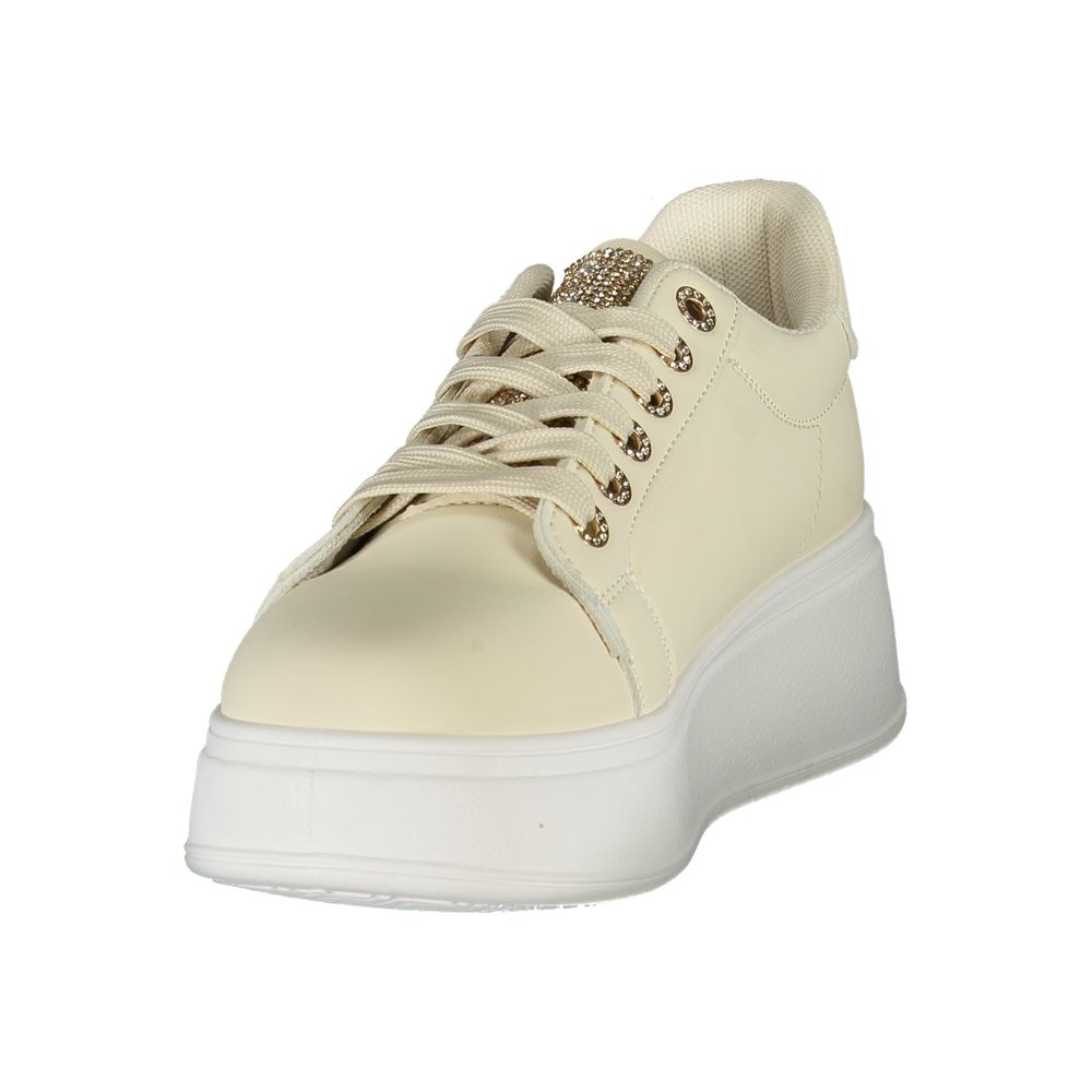 Laura Biagiotti Beige polyester sneaker til kvinder