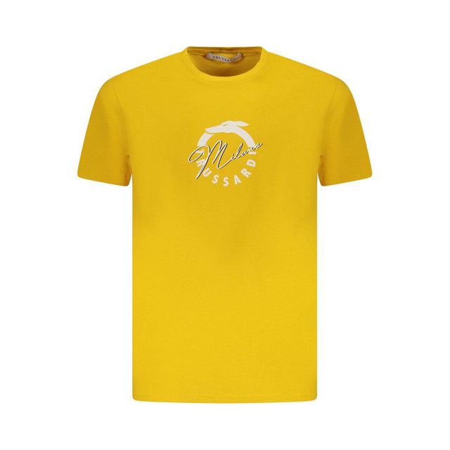 Trussardi Yellow Cotton Men T-Shirt - Hilstor