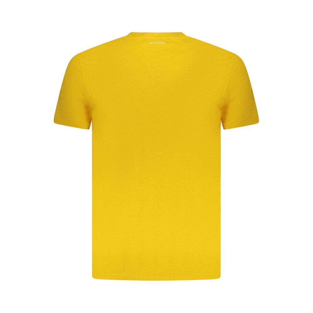 Trussardi Yellow Cotton Men T-Shirt - Hilstor