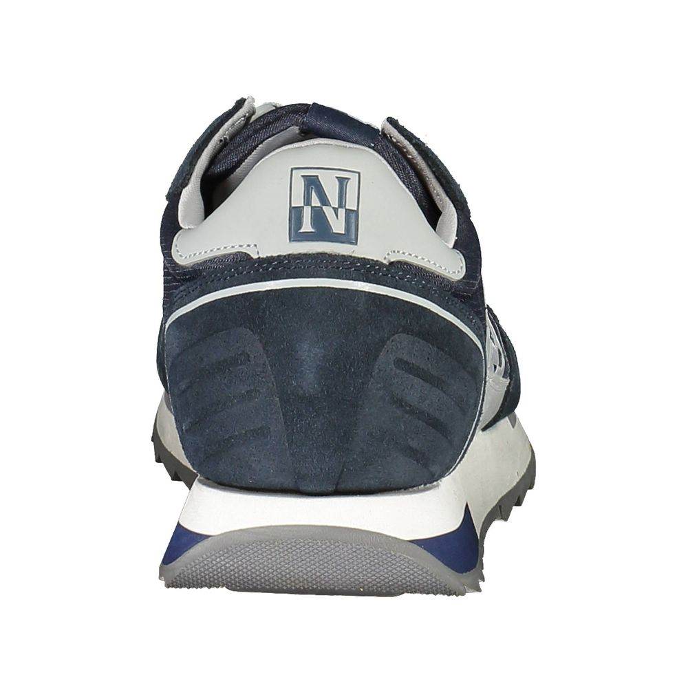 Napapijri Blue Leather Mens Sneaker - Hilstor