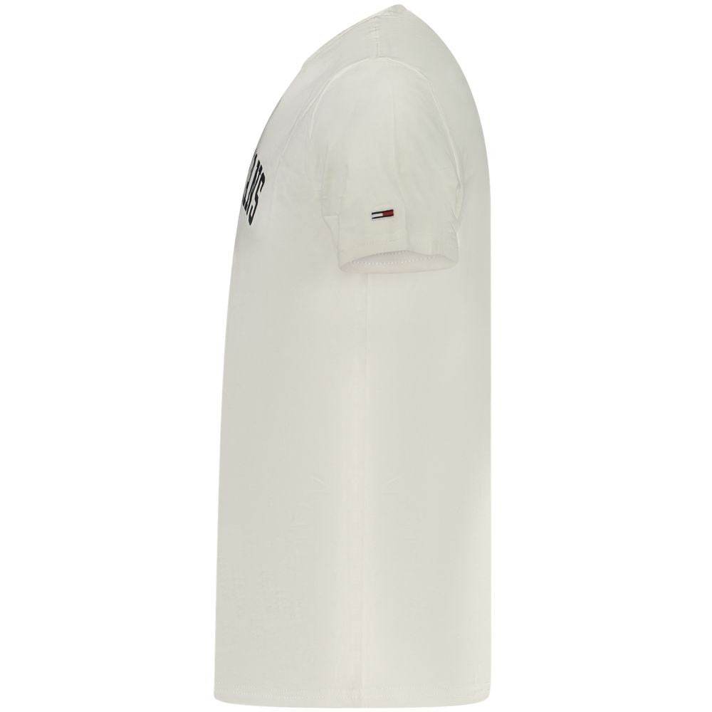 Tommy Hilfiger White Cotton Men T-Shirt - Hilstor