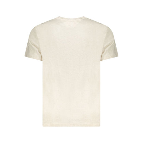 Tommy Hilfiger Beige Cotton Men T-Shirt