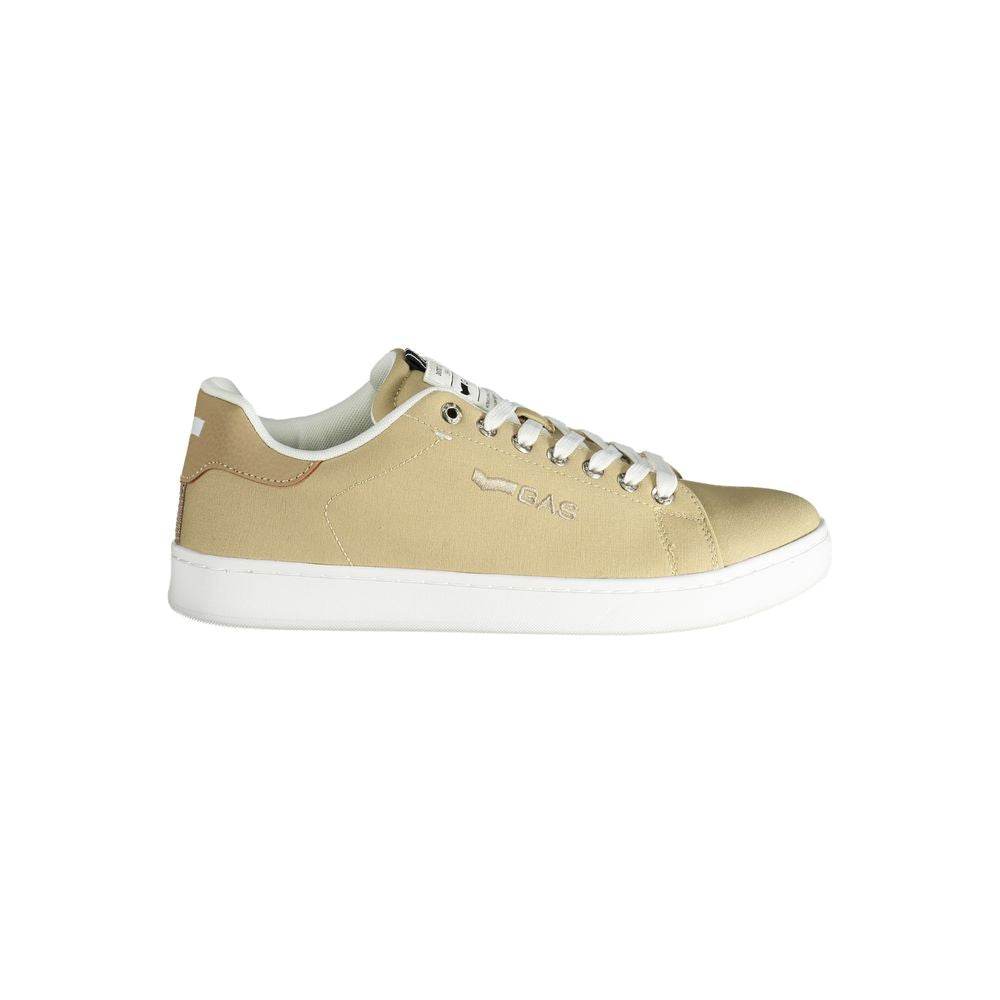 Gas Beige Polyester Men Sneaker - Hilstor