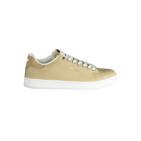 Gas Beige Polyester Men Sneaker - Hilstor