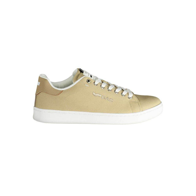 Gas Beige Polyester Men Sneaker - Hilstor