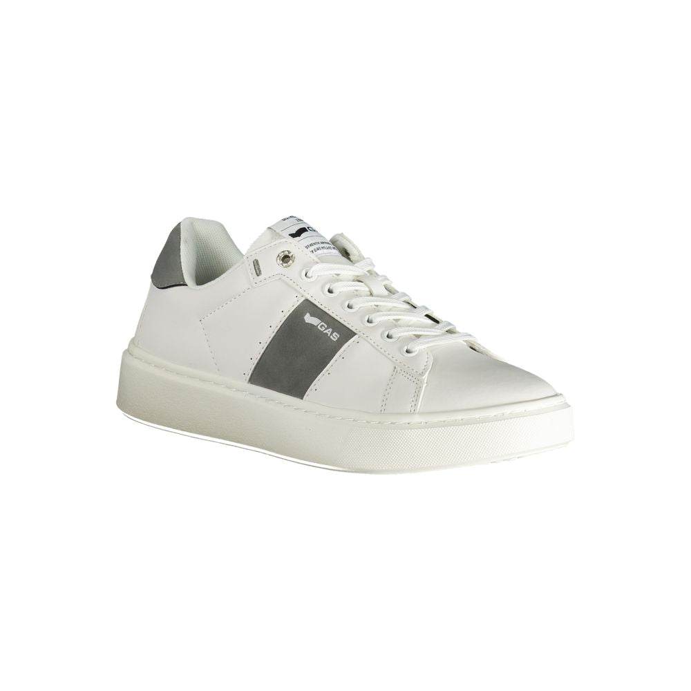 Gas White Polyester Men Sneaker - Hilstor