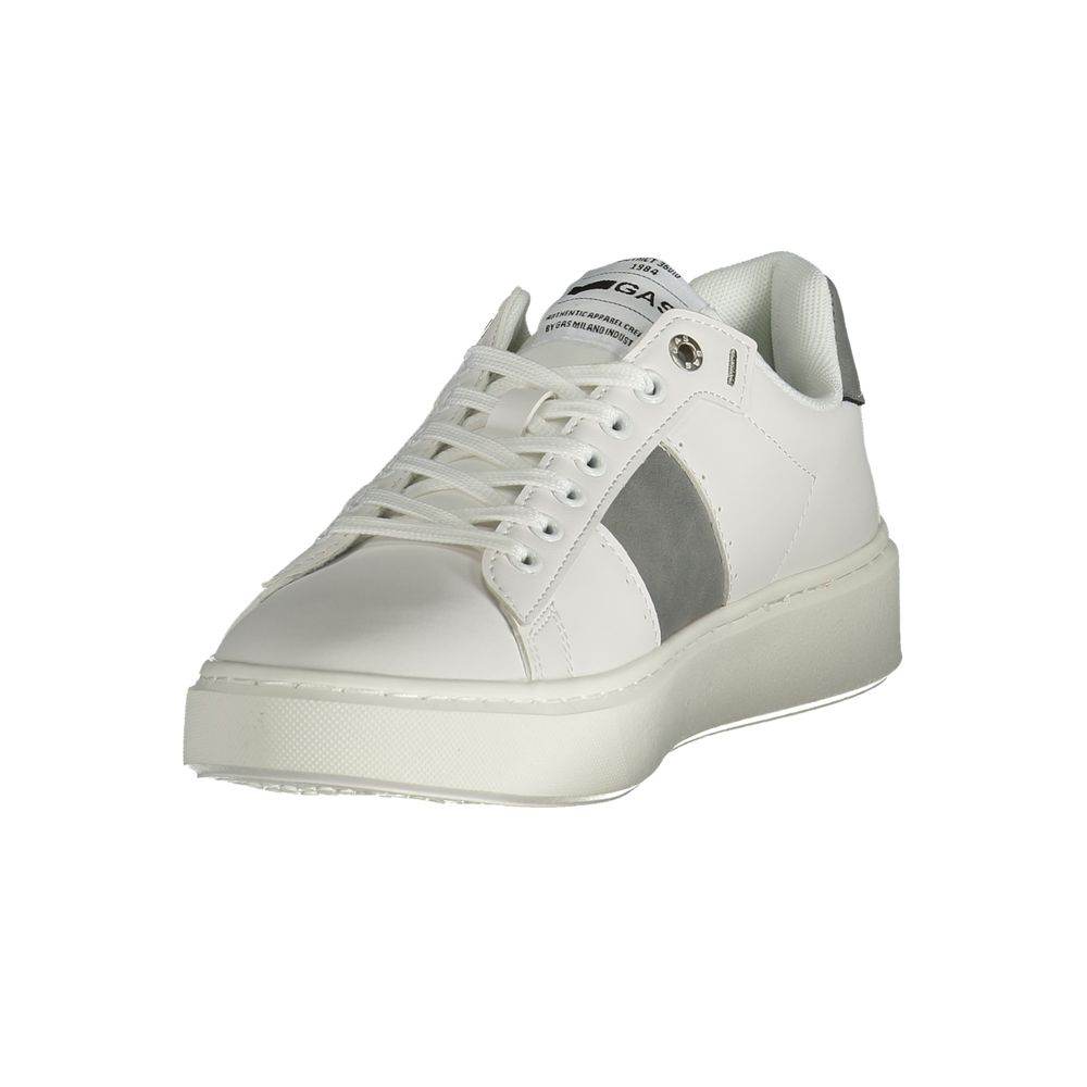 Gas White Polyester Men Sneaker - Hilstor