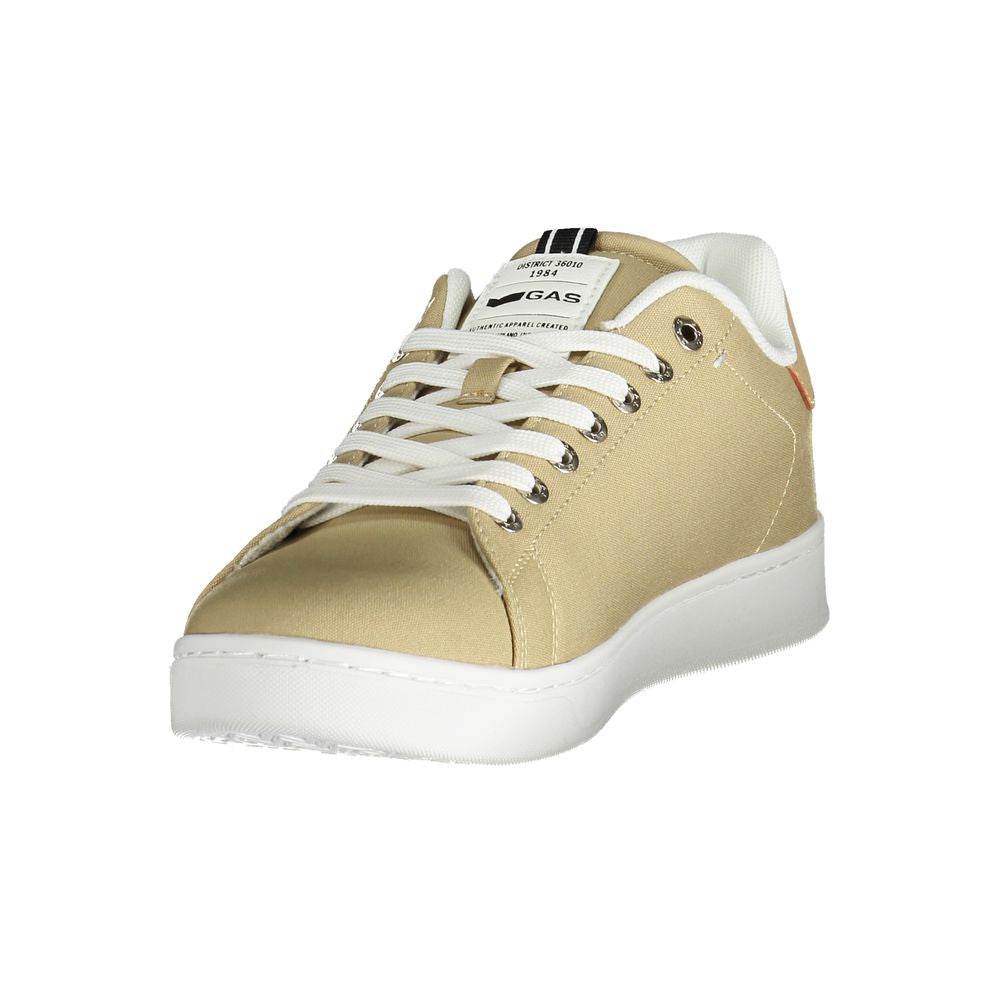 Gas Beige Polyester Men Sneaker - Hilstor