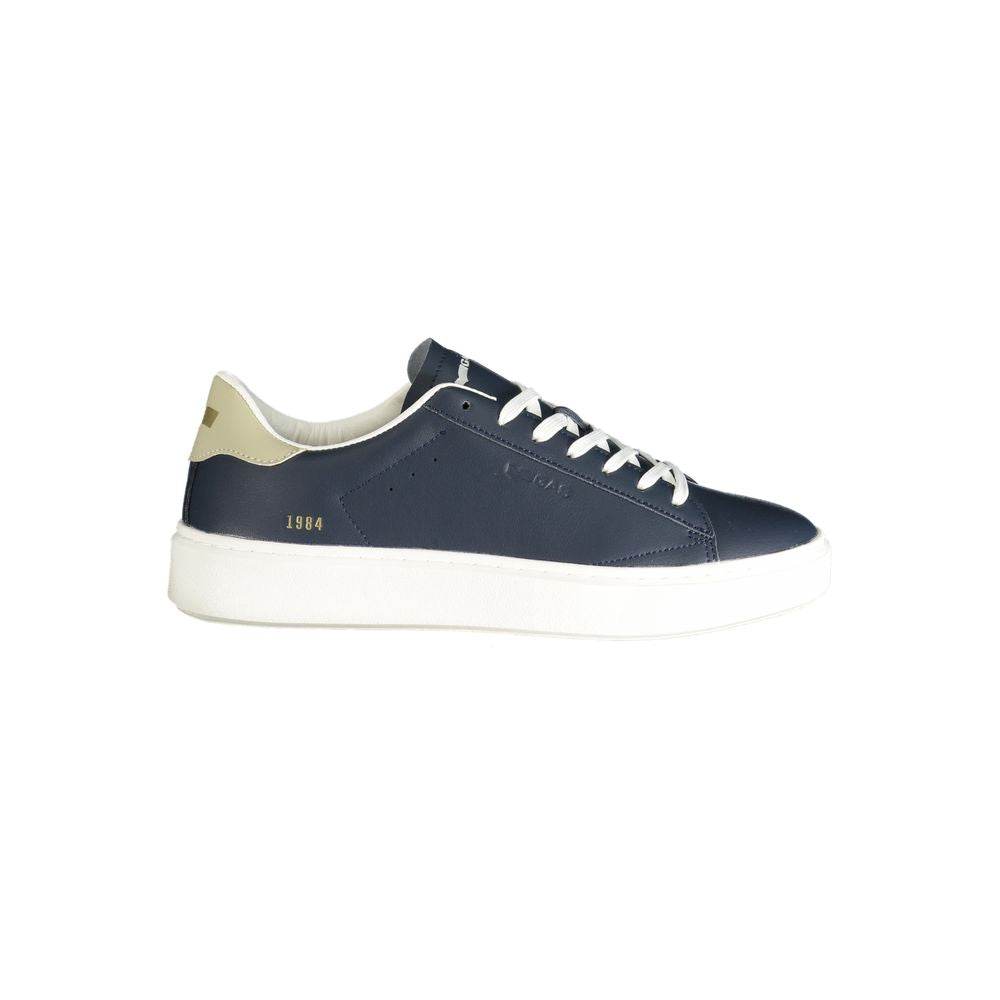 Gas Blue Polyester Men Sneaker - Hilstor