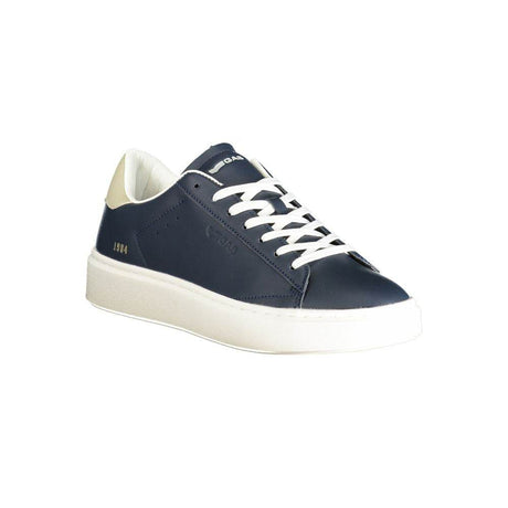 Gas Blue Polyester Men Sneaker - Hilstor