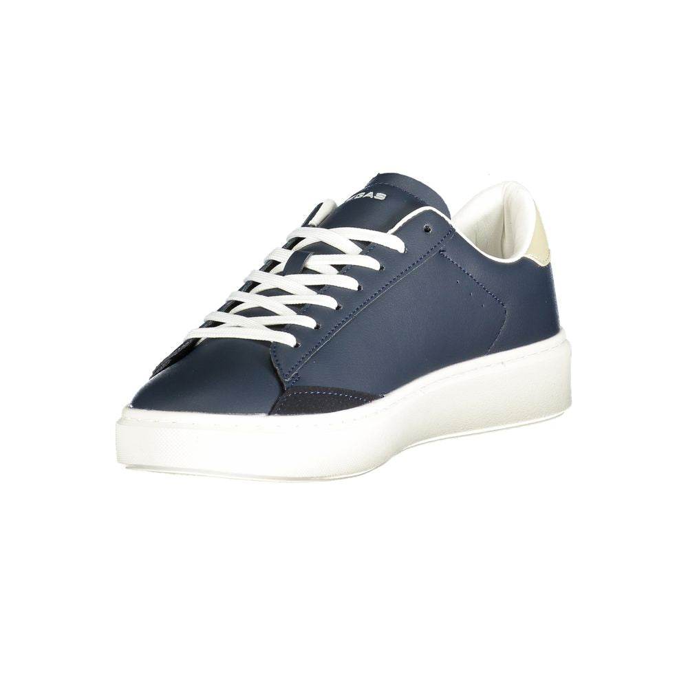 Gas Blue Polyester Men Sneaker - Hilstor