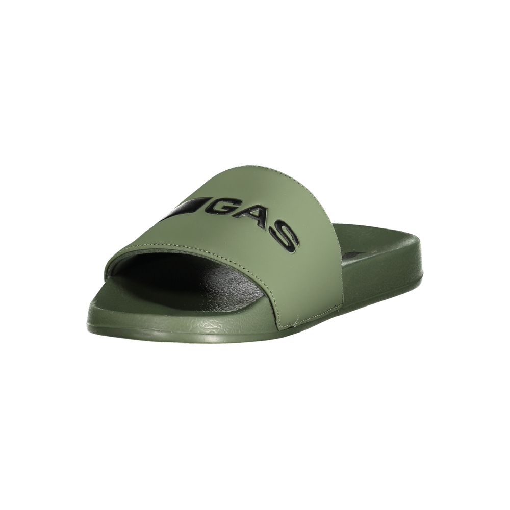 Gas Green Polyester Mens Sandal