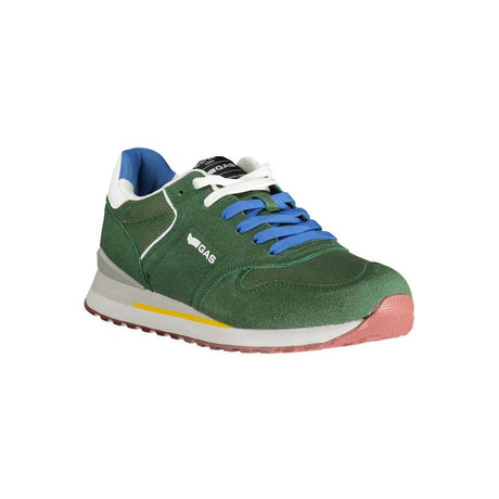 Gas Green Polyester Men Sneaker - Hilstor