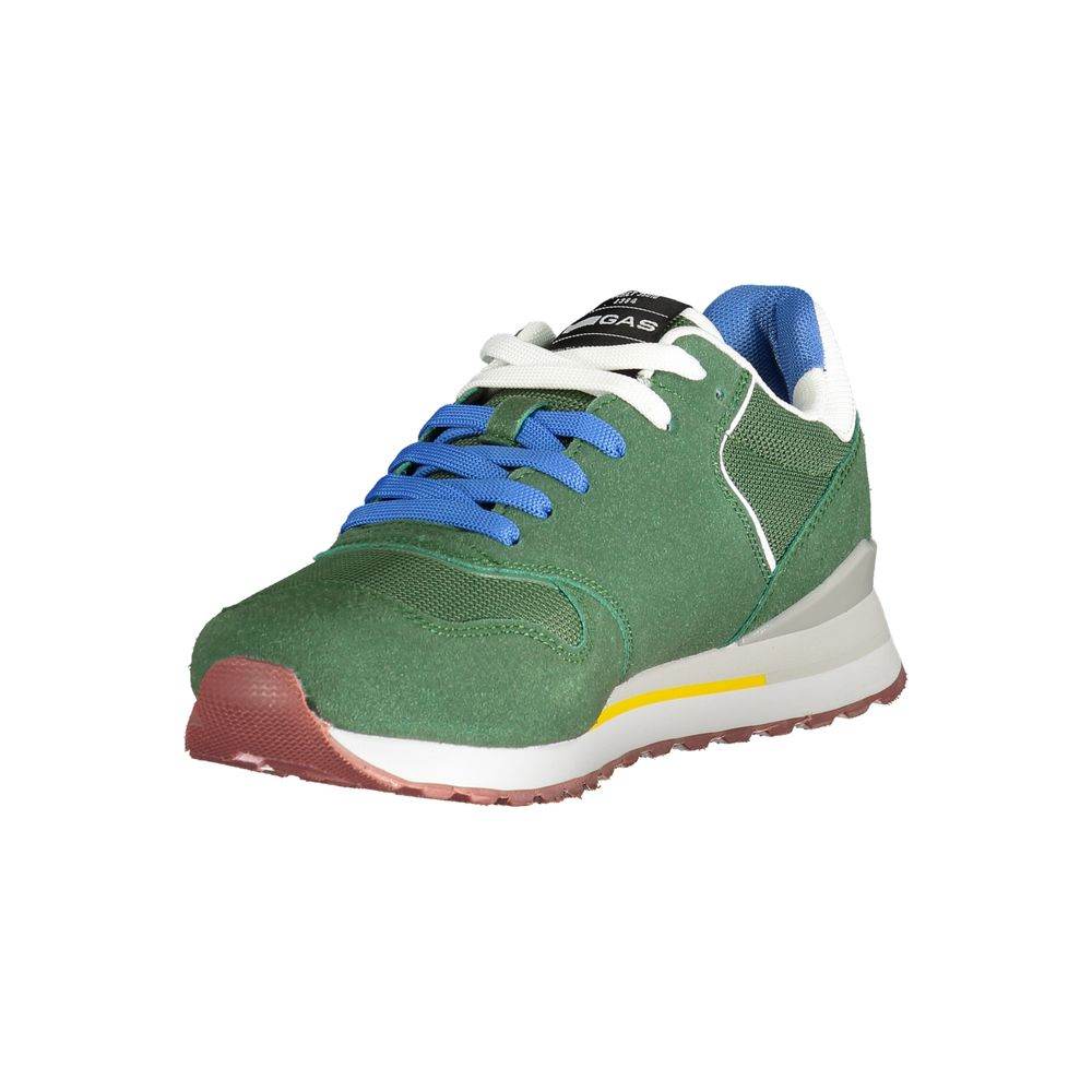 Gas Green Polyester Men Sneaker - Hilstor