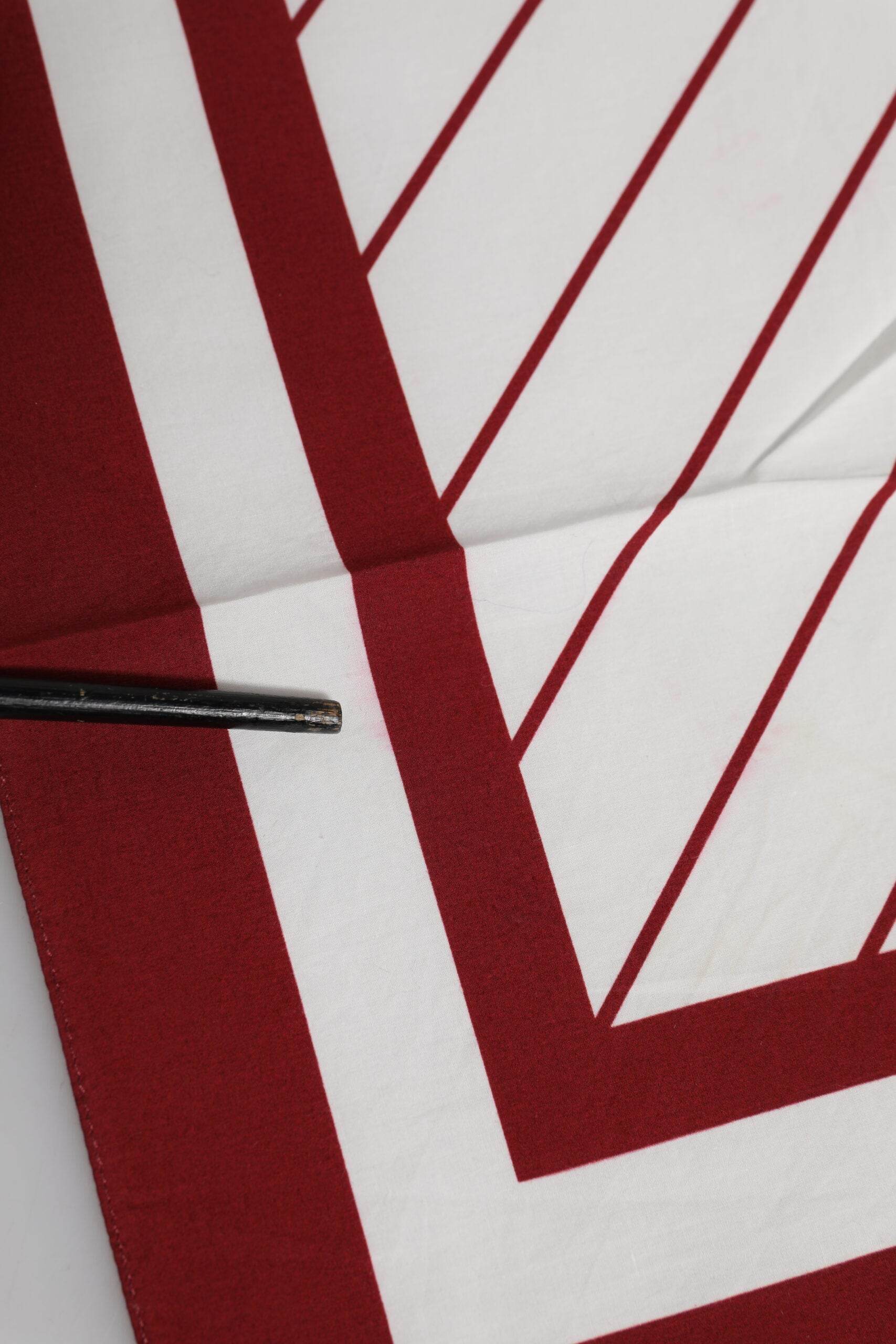 Dolce & Gabbana White Red DG Logo Square Men Foulard Scarf - Hilstor