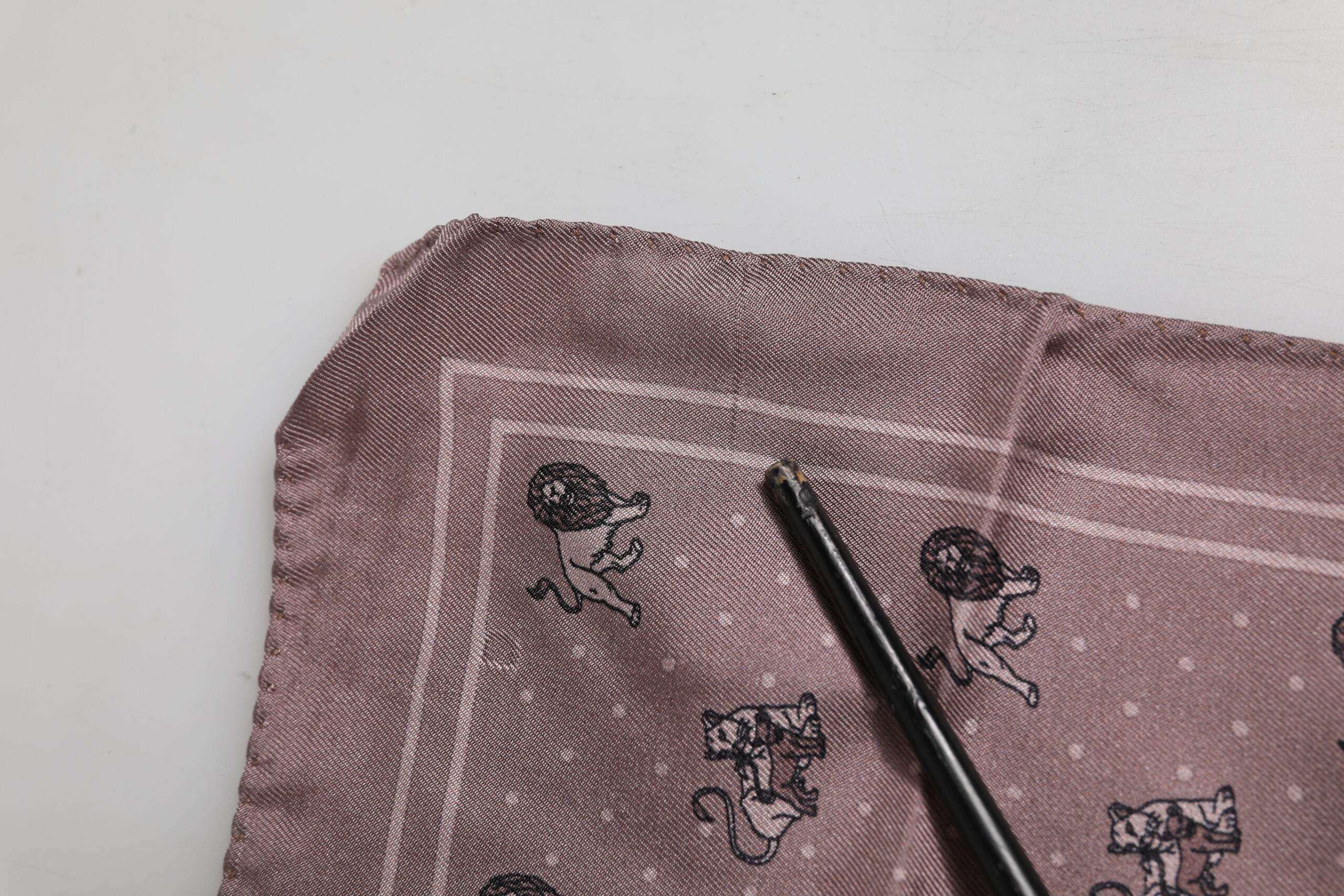 Dolce & Gabbana Brown Animal Print Square Foulard Scarf - Hilstor