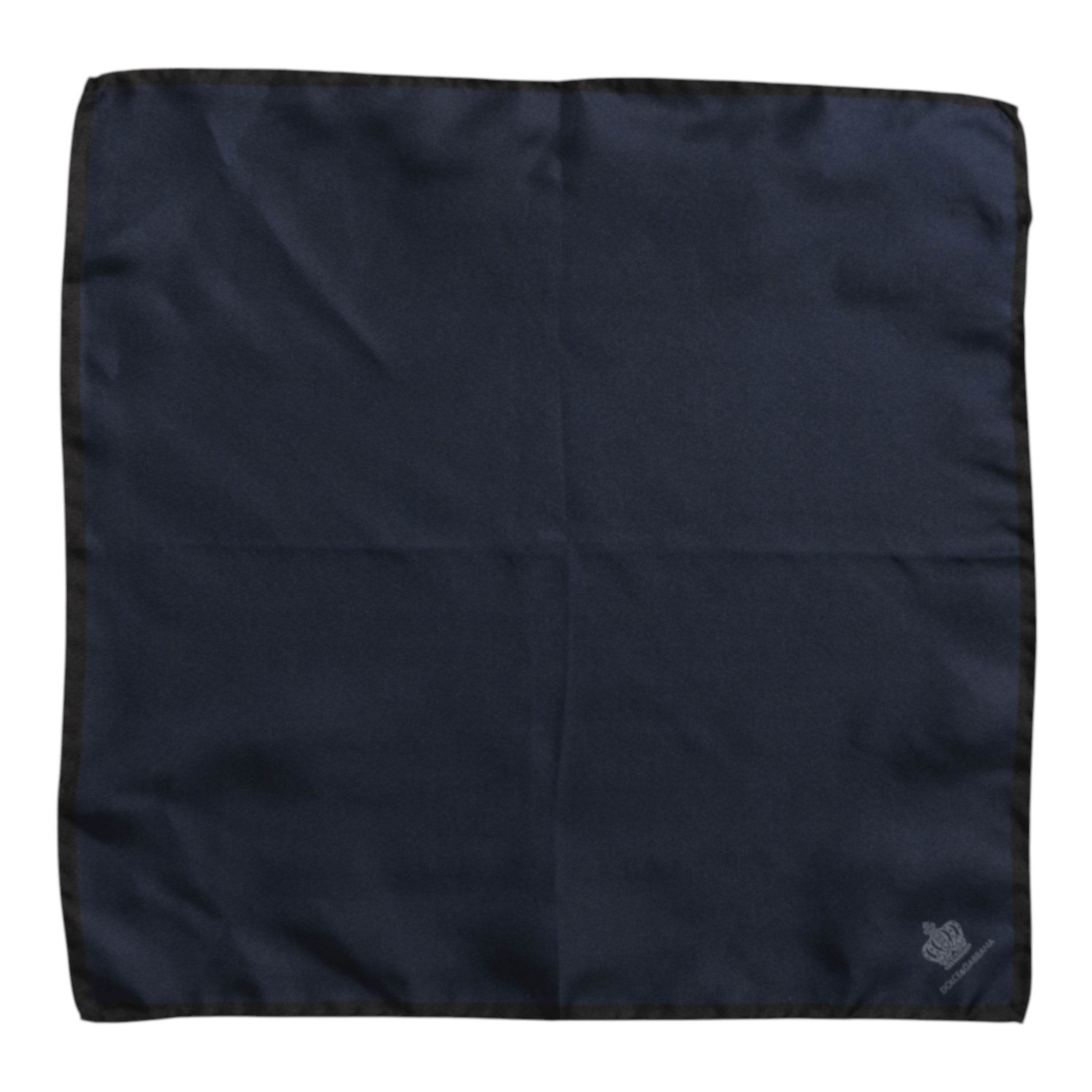 Dolce & Gabbana Blue DG Crown Silk Square Men Foulard Scarf - Hilstor