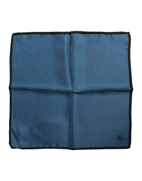 Dolce & Gabbana Blue DG Crown Silk Square Men Foulard Scarf - Hilstor