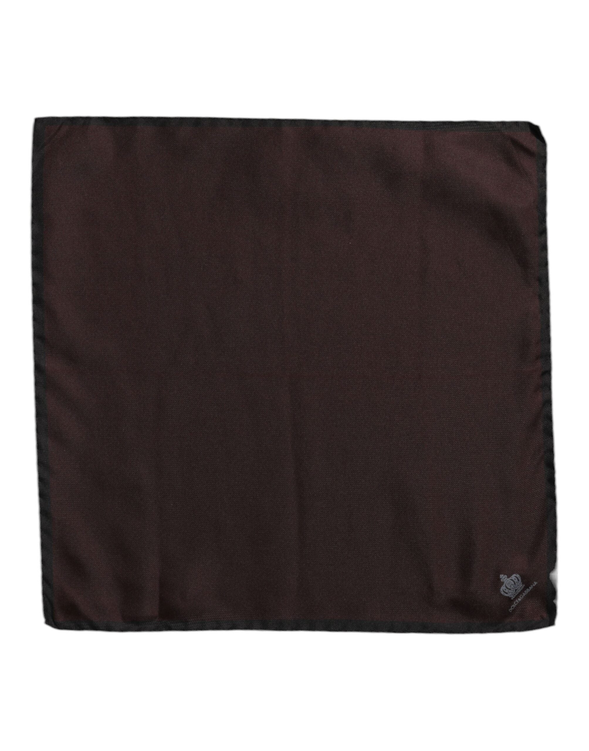 Dolce &amp; Gabbana Brun DG Crown Silk Square Herre Foulard Tørklæde