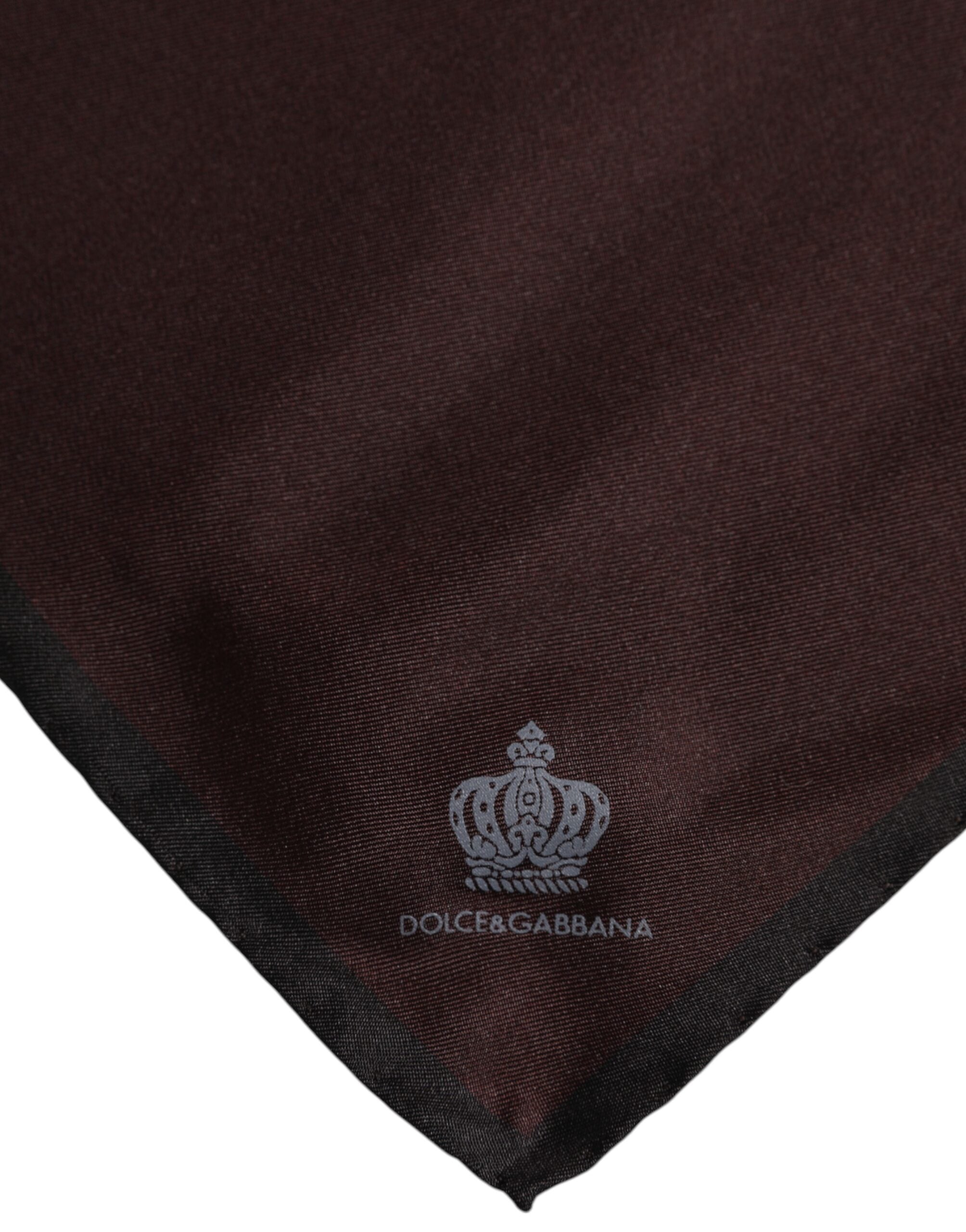 Dolce &amp; Gabbana Brun DG Crown Silk Square Herre Foulard Tørklæde