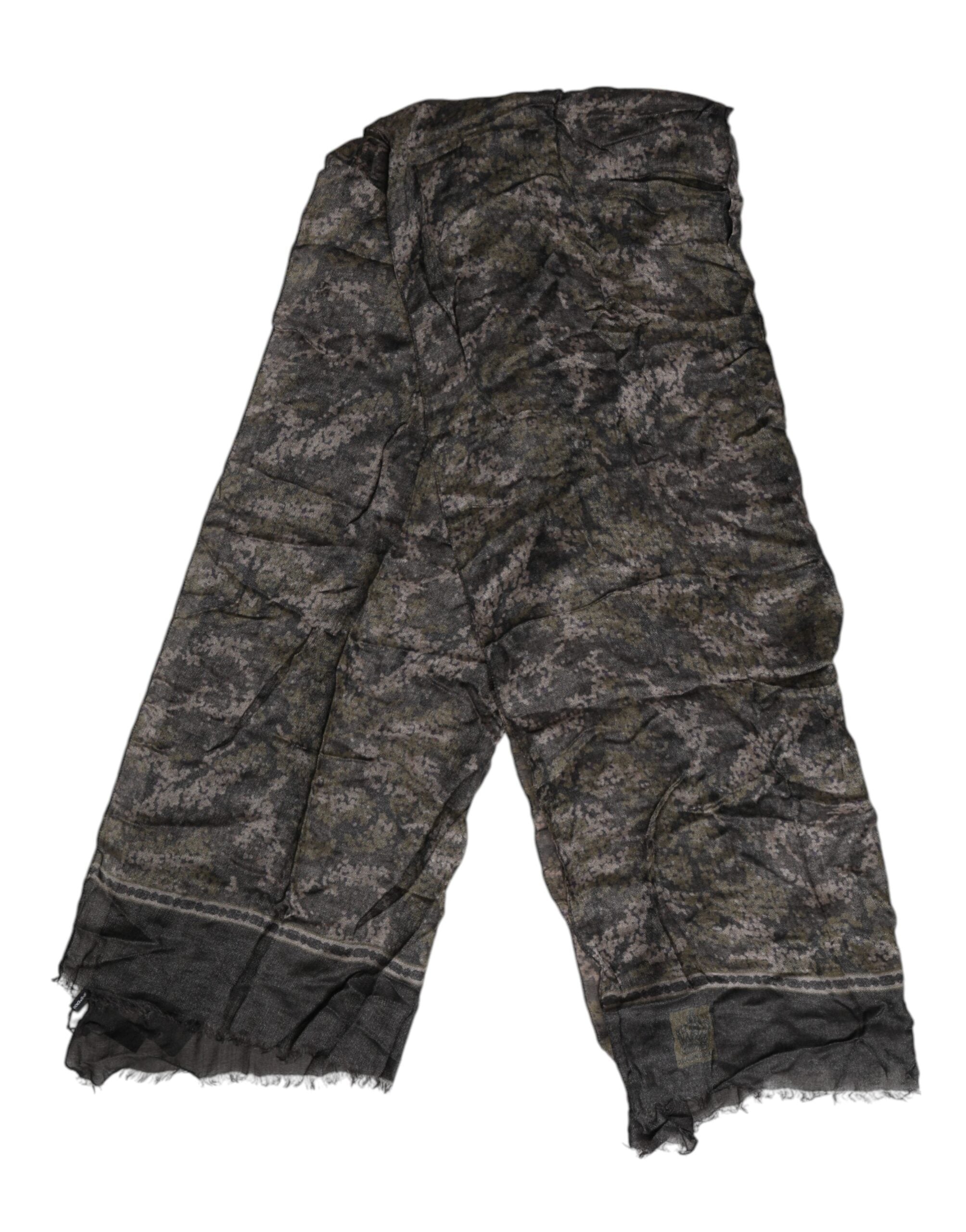 Dolce &amp; Gabbana Camouflage Halsvarmer Wrap Foulard Tørklæde