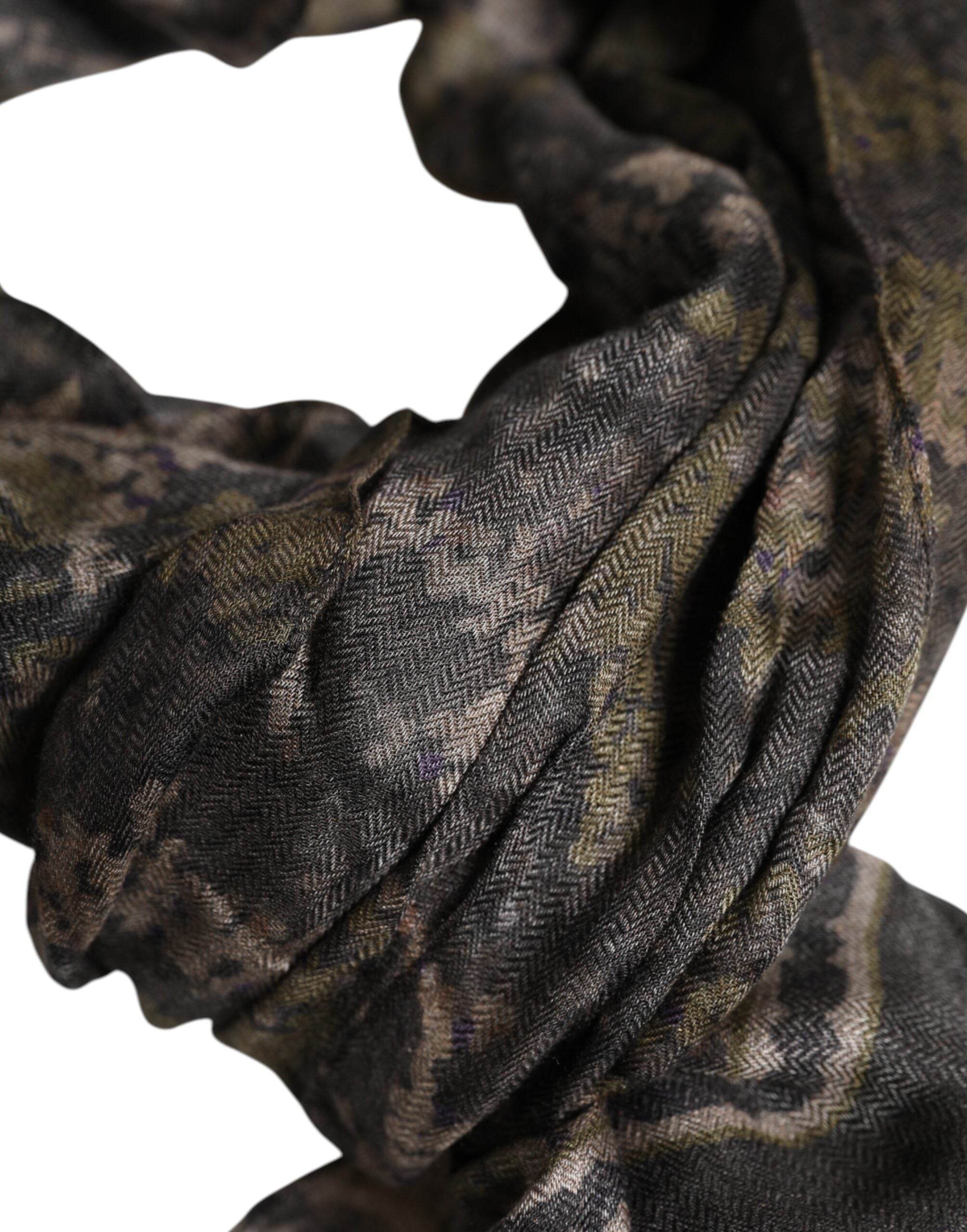 Dolce & Gabbana Camouflage Neck Warmer Wrap Foulard Scarf - Hilstor