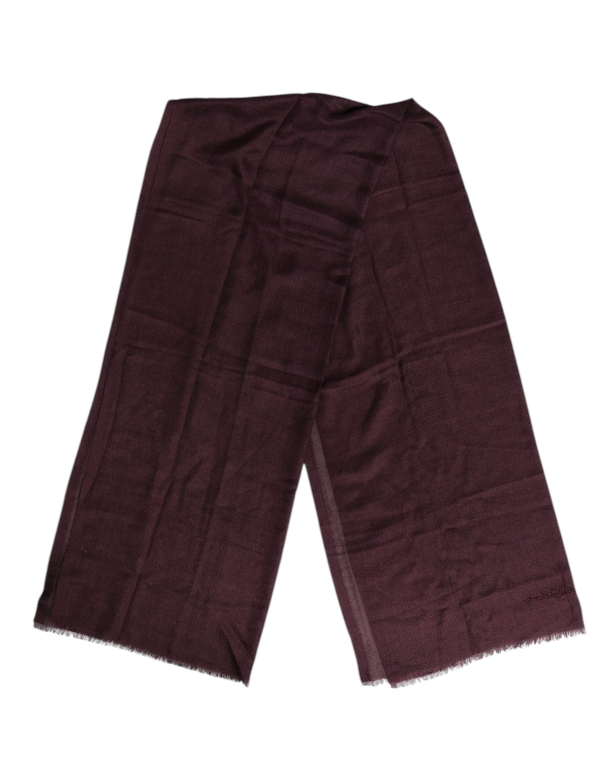 Dolce &amp; Gabbana Maroon Cashmere Halsvarmer Wrap Sjal Tørklæde