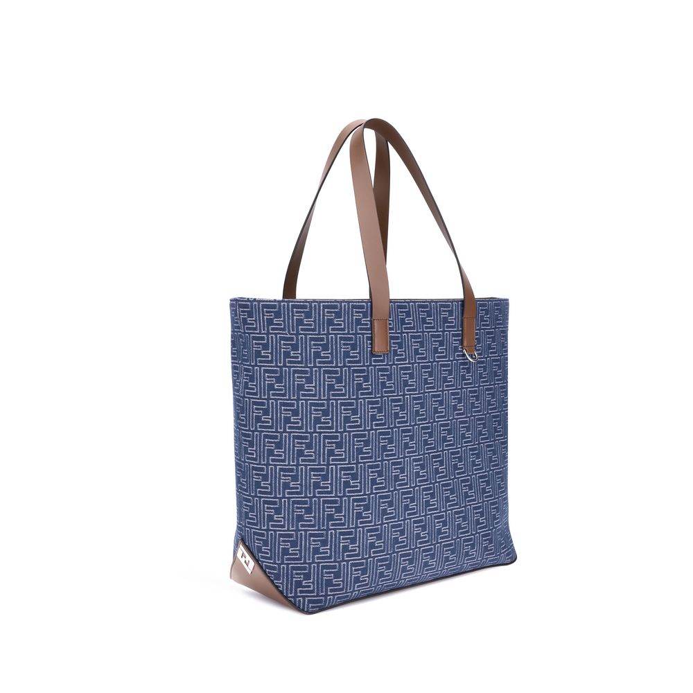 Fendi Embroderied denim Tote Bag - Hilstor