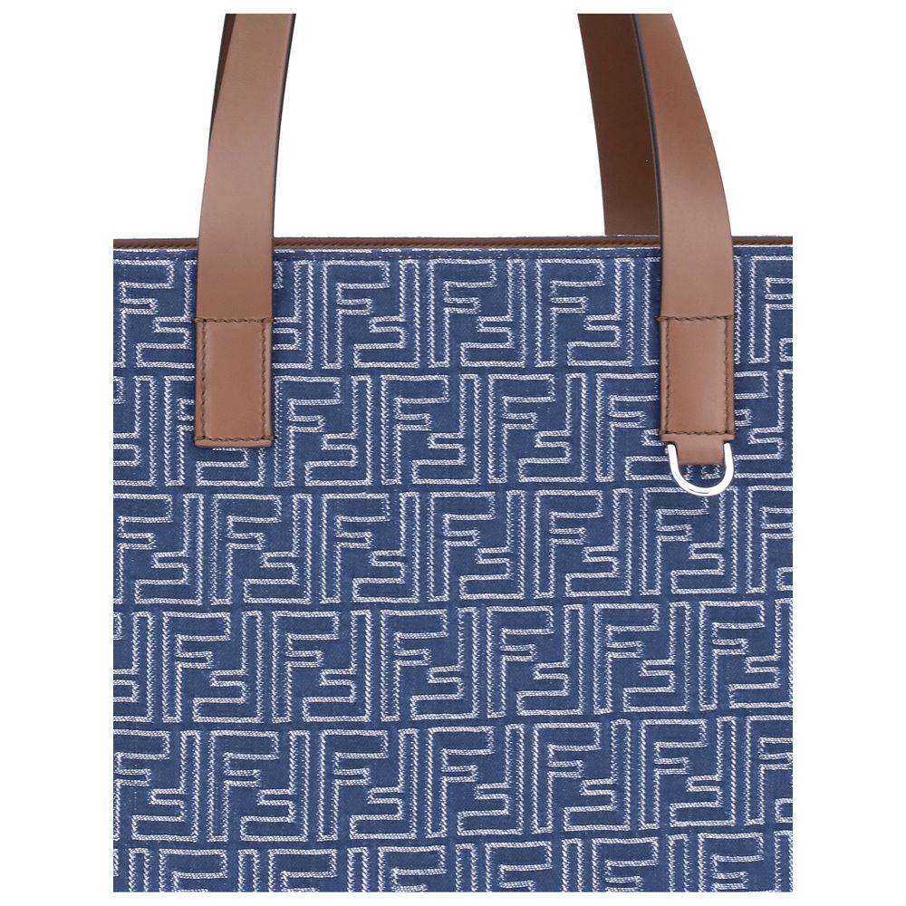 Fendi Embroderied denim Tote Bag - Hilstor