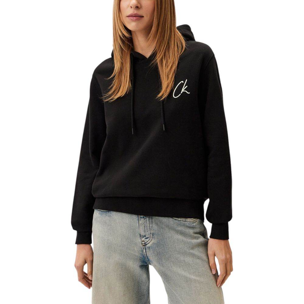Calvin Klein Jeans Black Recycled Cotton Sweatshirt - Hilstor