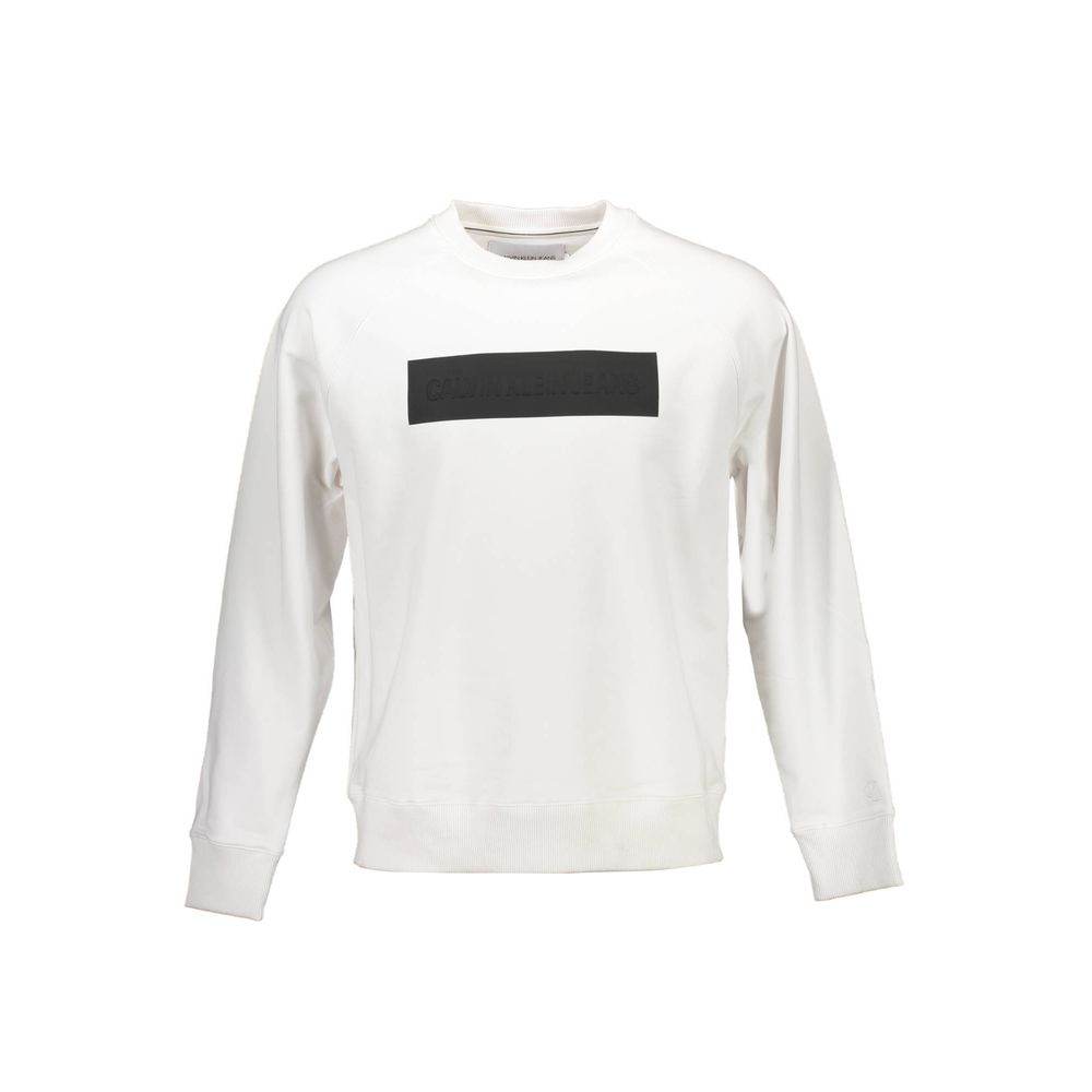 Calvin Klein White Cotton Men Sweater - Hilstor