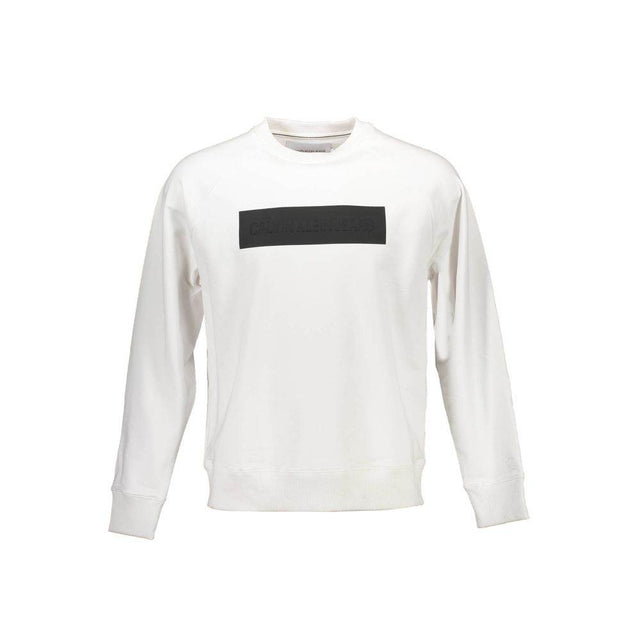 Calvin Klein White Cotton Men Sweater - Hilstor