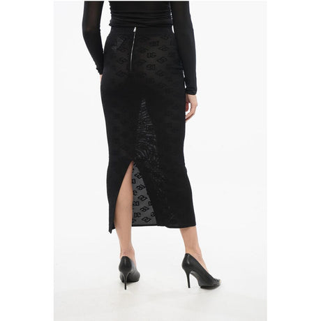 Dolce & Gabbana Stretchy Pencil Skirt with Monogram