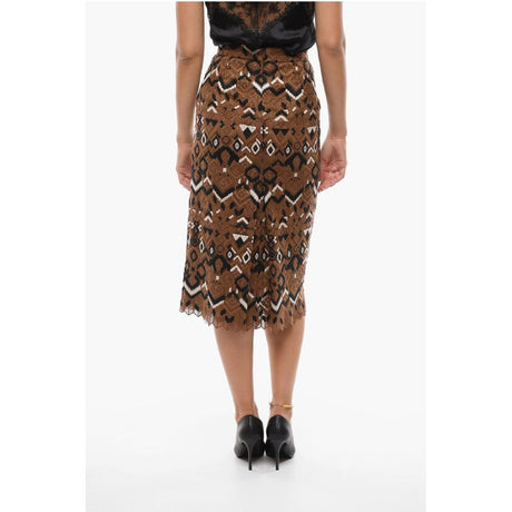 Ermanno Scervino Back Pleated Macramè Longuette