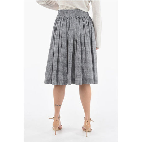 Woolrich Diamond Point Motif Popelin Cotton Circle Skirt