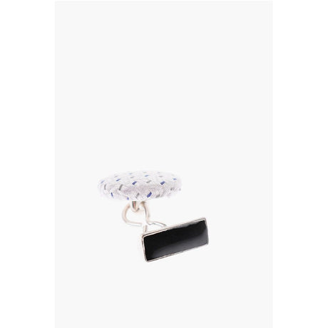 Corneliani Metal and Silk Round Cufflinks