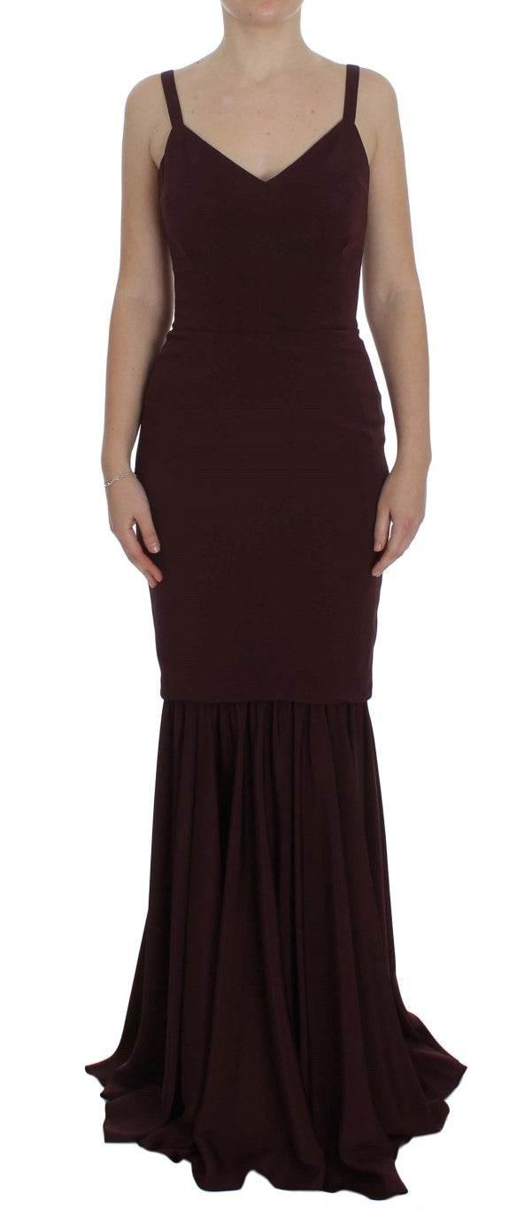 Dolce & Gabbana Elegant Bordeaux Sheath Dress - Hilstor