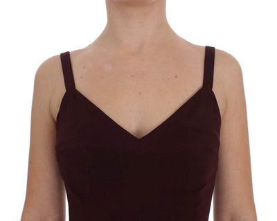Dolce & Gabbana Elegant Bordeaux Sheath Dress